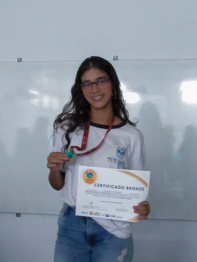 Estudantes participando da Olimpíada Brasileira de Geoinformação